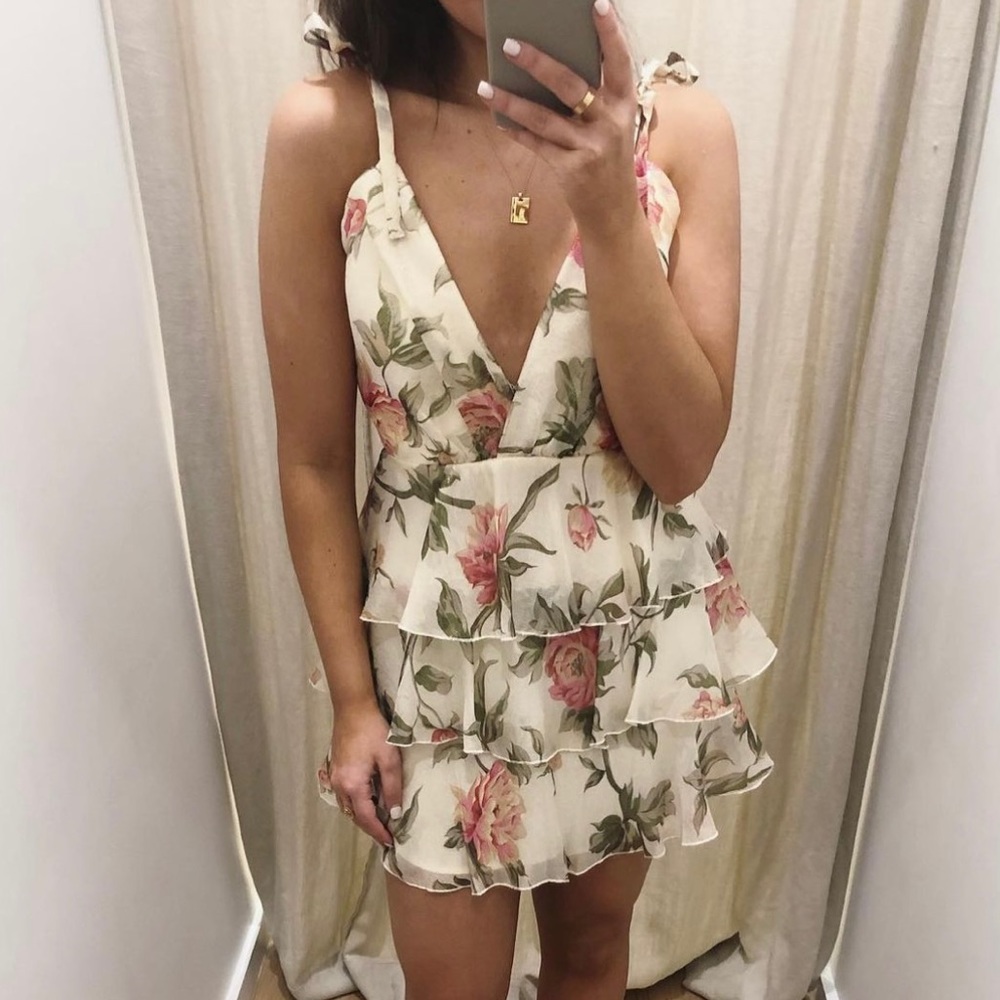 Alice McCall Salvatore Mini Dress- Floral Gold - Picture 11 of 12